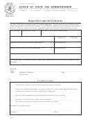 Form 28249 Request For Copies Of Tax Returns - Office Of State Tax Commissioner