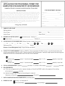Form 605 - Application For Provisional Permit