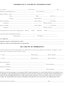 Emergency Student Information Form