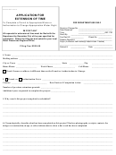 Fillable Form 607 - Application For Extension Of Time 2013 Printable pdf