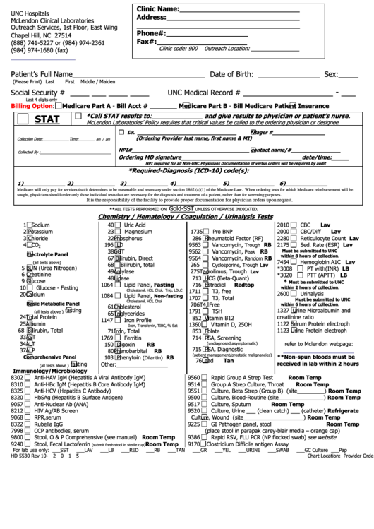 Fillable Stat Requisition Form Printable pdf