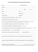 Client Information And Consent Form: Waxing Printable pdf