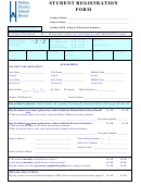 Student Registration Form Printable pdf