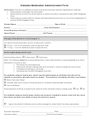 Diabetes Medication Administration Form