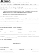 Identity And Statement Of Educational Purpose Form - Truckee Meadows Community College