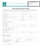 Application For Aviary License Form - Department Of Environmental Management