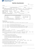 Nutrition Questionnaire Form