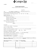 Patient Medical Questionnaire Form