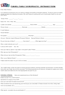 Funnell Family Chiropractic - Entrance Form