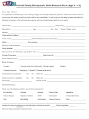 Funnell Family Chiropractic Child Entrance Form (age 2 - 12)