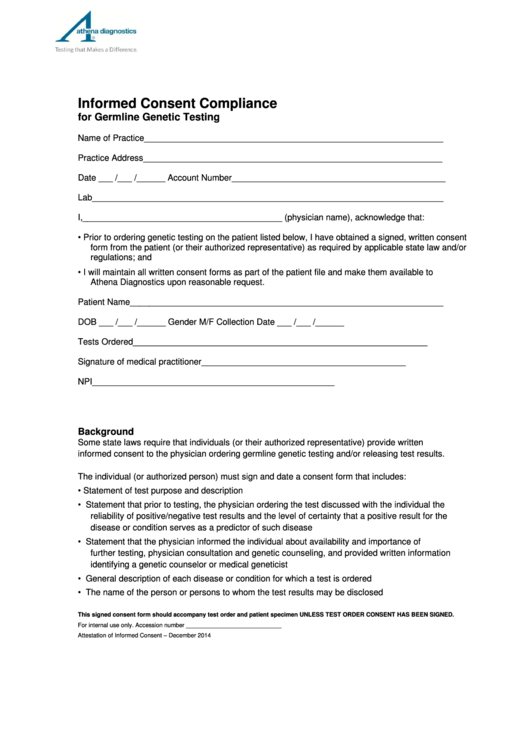 Informed Consent Compliance Form