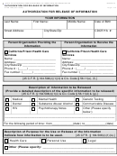 Form Cdcr 7385 - Authorization For Release Of Information