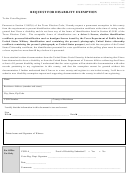 Request For Disability Exemption Form
