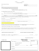 Affidavit Of Incarceration Form