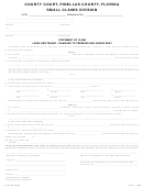 Form Sc 057 - Statement Of Claim - Landlord/tenant - Damages To Premises And Unpaid Rent - County Court, Pinellas County, Florida