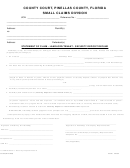 Form Sc 046 - Statement Of Claim - Landlord/tenant - Security Deposit Refund - County Court, Pinellas County, Florida