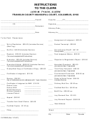 Form Cv-pre02 - Instructions To The Clerk - Franklin County Municipal Court