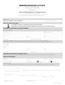 Notary Public Request To Change Record Form - Business Services Division: Notary
