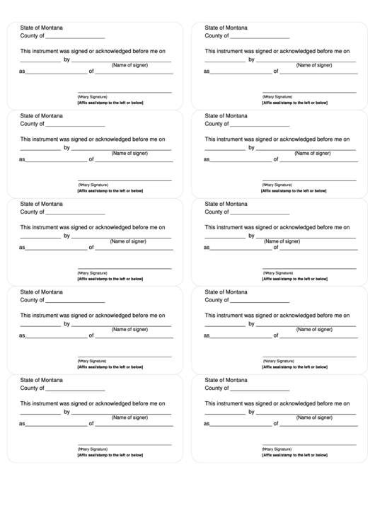 Signature/acknowledgement Template Printable pdf
