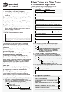 Form F3948 Cfd Driver Trainer And Rider Trainer Accreditation Application Printable pdf