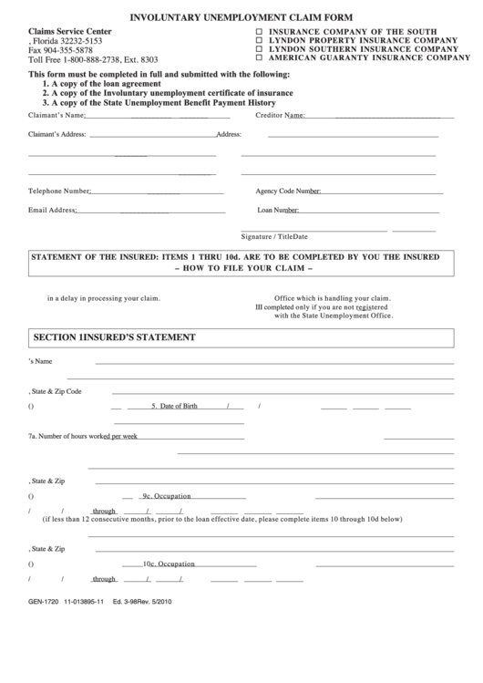 Unemployment Florida Form Printable Printable Forms Free Online