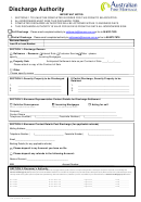 Discharge Authority Form