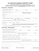 Fwc Form 1001at Alligator Harvest Report Form - Florida Fish And Wildlife Conservation Commission