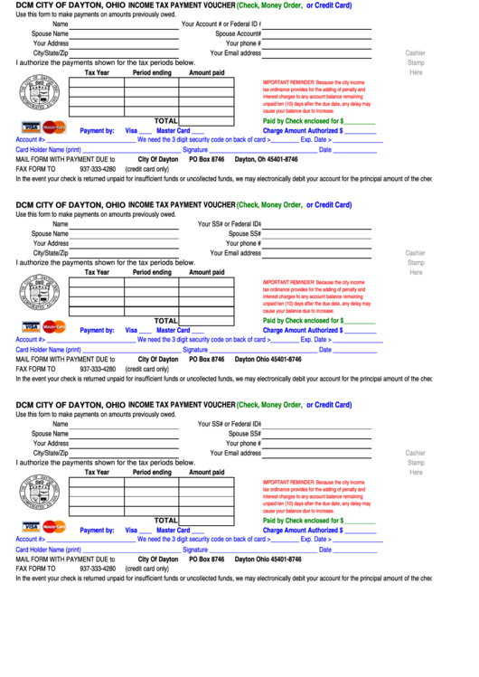 income-tax-payment-voucher-form-city-of-dayton-ohio-printable-pdf