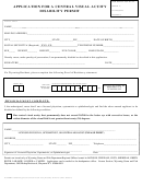 Application For A Central Visual Acuity Disability Permit Form - Wyoming Game And Fish Department