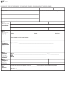 Form 50-292 Request For Statement Of Unpaid Taxes On Manufactured Home