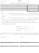 Form Ct-50 - Certificate Of Cigarette Tax Re-stamping Credit