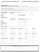 Patient Health History Template