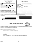 Application For Water Service Form - The City Of Waterville