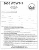 Form Wcwt-5 Application For Refund Of Wilmington City Wage Tax 2006