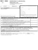 Form Em-1 Emergency & Municipal Services Tax 2006