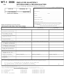 Form Wt-1 - Employer Quarterly Withholding & Reconciliation - 2006