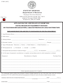 Form St-be1 Application For Certificate Of Exemption Digital Broadcast Equipment For Radio Or Television Broadcasters, Cable Networks Or Cable Distributors