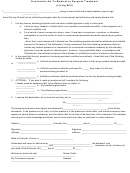 Declaration As To Medical Or Surgical Treatment Form