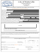 Sidewalk/driveway Construction Permit Application Form - City Of Waterville