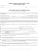 Form 22.0 - Application To Settle A Minor's Claim