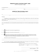 Form 100.22 - Order Of Private/public Sale