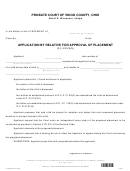 Form 19.10 - Application By Relative For Approval Of Placement