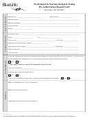 Psychological & Neuropsychological Testing Pre-authorization Request Form - Minnesota - Bluelink