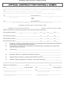 Official Contract For Football Games Template