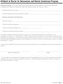 Form Ftb 2194-4 - Affidavit Of Doctor For Homeowner And Renter Assistance Program