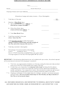 Computation Of Springdale Taxable Income Form - City Of Springdale