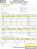 Business Tangible Property Tax Return Form - Arlington County - 2009