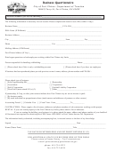 Business Questionnaire Tax Form