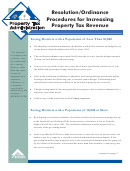 Resolution/ordinance Procedures For Increasing Property Tax Revenue Sample Forms