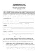 Electronic Case Filing System Attorney Registration Form - United States District Court For The District Of Puerto Rico